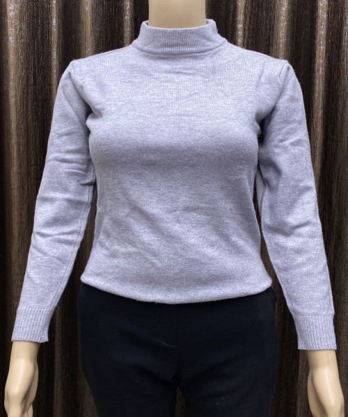 Gray Colour Pre Winter Knitted Top