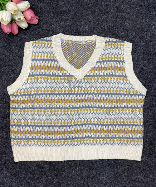 V Neck Knitted Sweater Vest