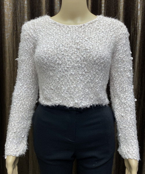 Off White Crop Top