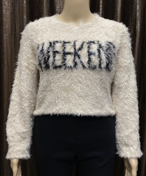 Off White Fur Pullover