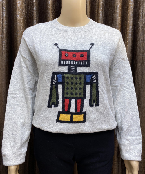 Light Grey Knitted Pullover