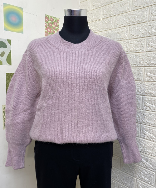 Lavender Blush Colour Knitted Pullover