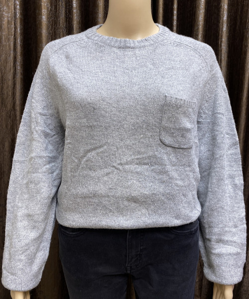 Grey  Round Neck  Winter Pullover
