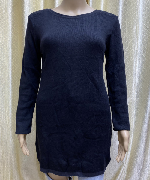 Black Long Knitted Top