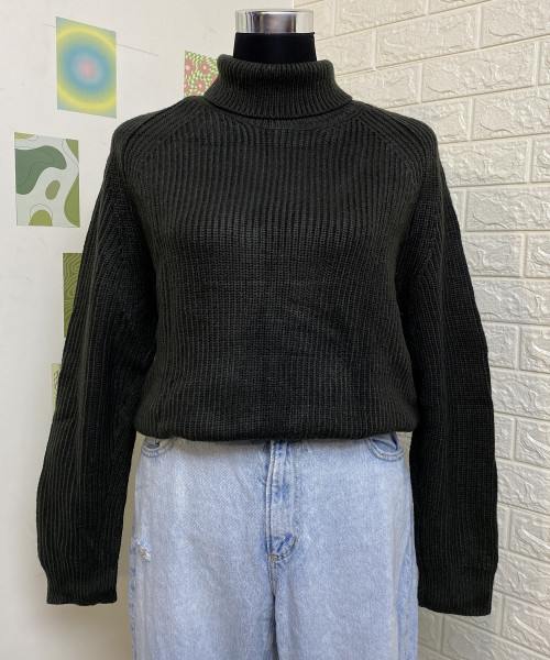High Neck Winter Knit Pullover