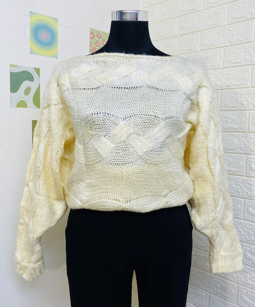 Cosmic Yellow Knitted Pullover