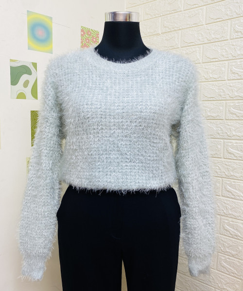 C  Green  Fur  Pullover