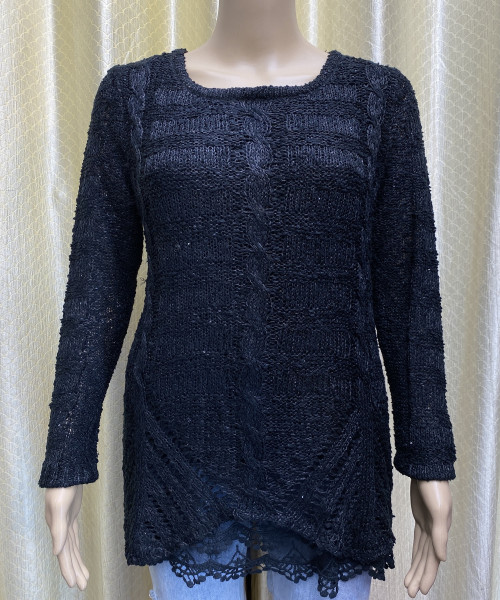 Black Pre Winter  Knitted  Top