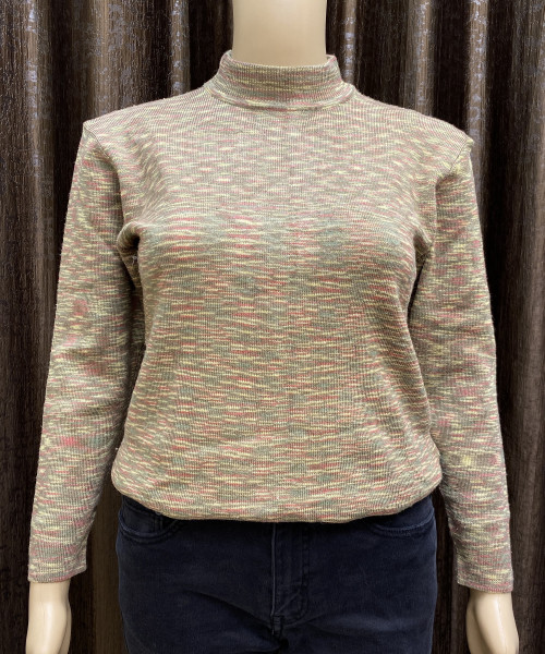 Brown  High Neck Pre Winter Top