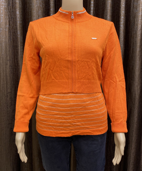 Orange  Knitted Winter Top