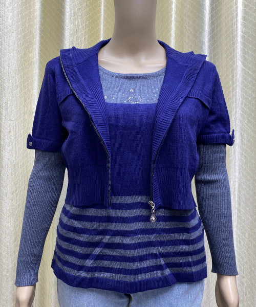 Navy  Blue  Pre  Winter Top