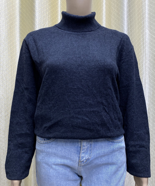 High Neck Black Winter Top