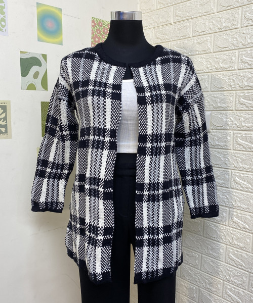 Black With White Shrug