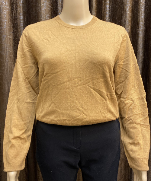 Brown Round Neck Pre Winter Knitted Top