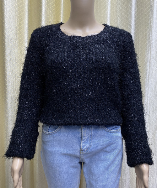 Round Neck Pre Winter Fur Pullover