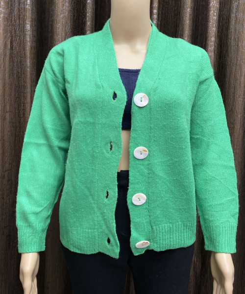 Green Pre  Winter  Cardigan