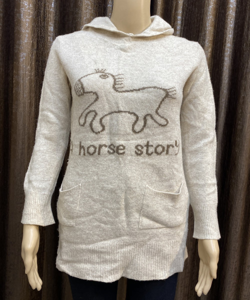 Off White Print Knitted Pullover