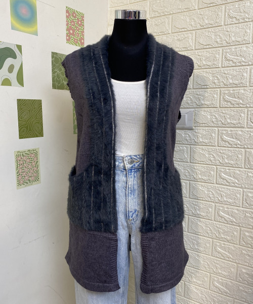 Long Knitted Winter Shrug