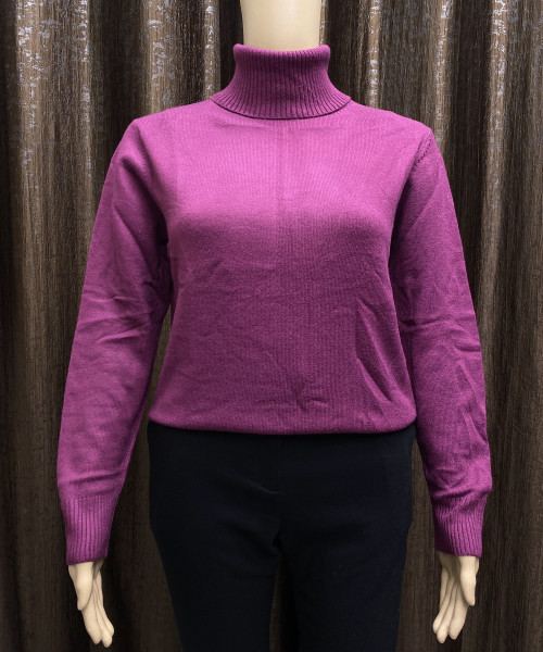 Purple High Neck Pre Winter Top