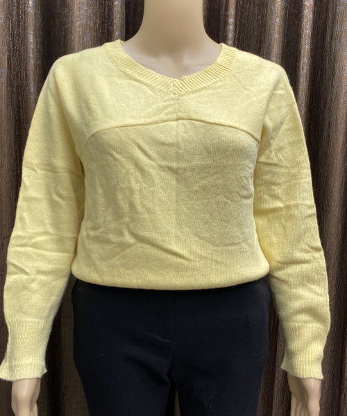 Light Yellow Winter  Knitted Top