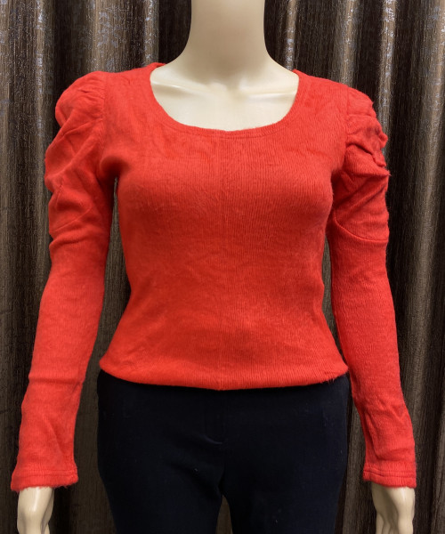 Red Pre Winter Knitted Top