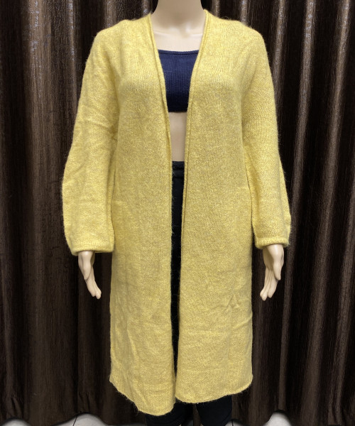 Yellow Knitted Pre Winter Shrug