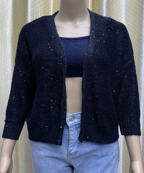 Black Knitted Pre Winter Shrug