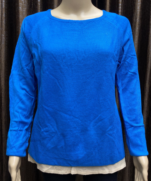 Blue Pre Winter Knit Top