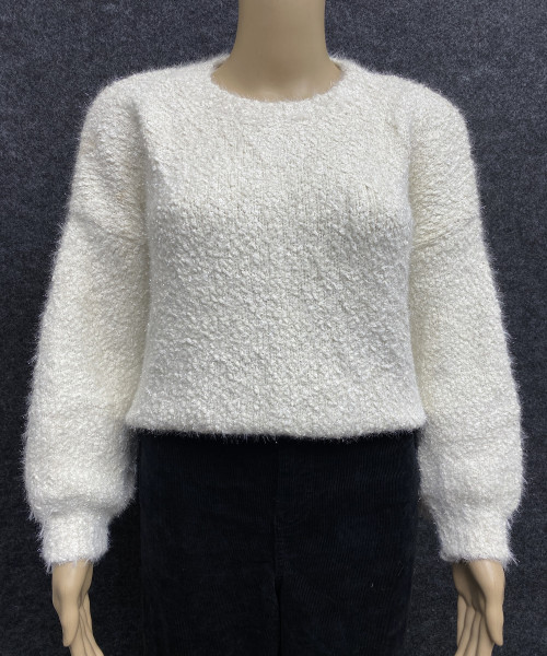 White  Winter Fur  Pullover