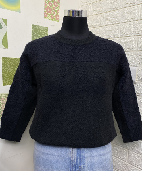 Black Knit Pullover