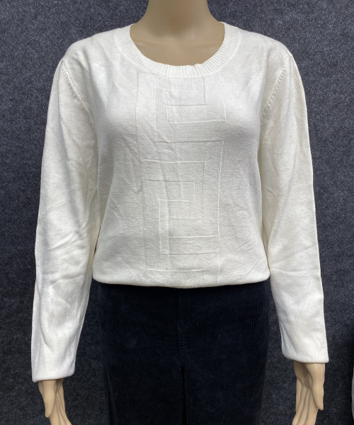White Pre Winter Knitted Pullover