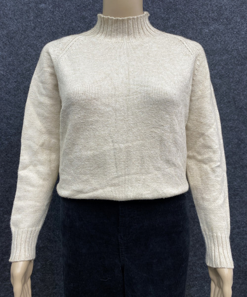 Off White Turtle Neck Winter Knit Pullover