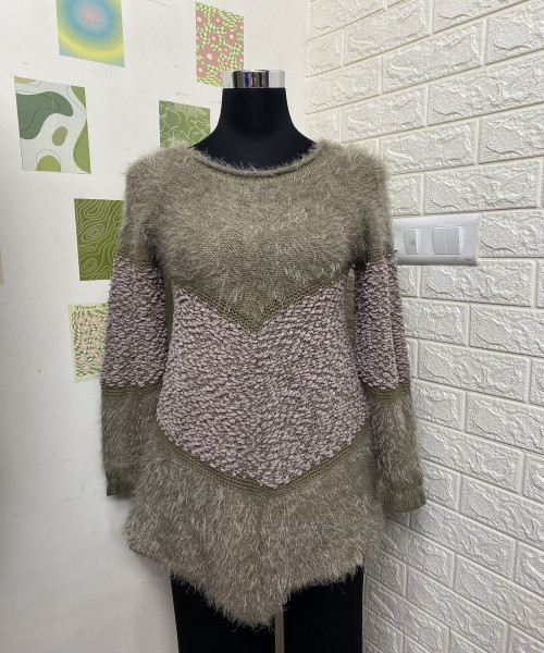 Brown  Pre  Winter Fur Pullover