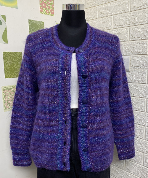Purple Winter Cardigan