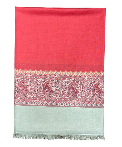 Reddish Pink Winter Shawl