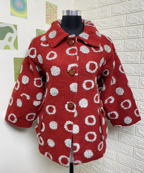 Red With White Winter Coat