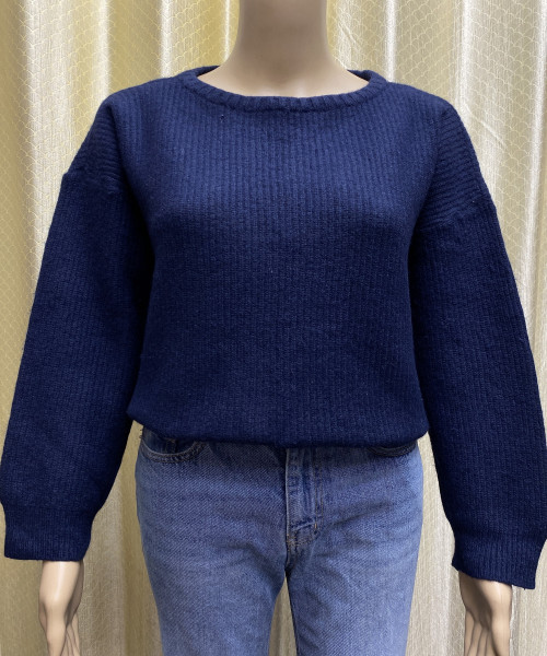 Navy  Blue  Winter Knit Pullover