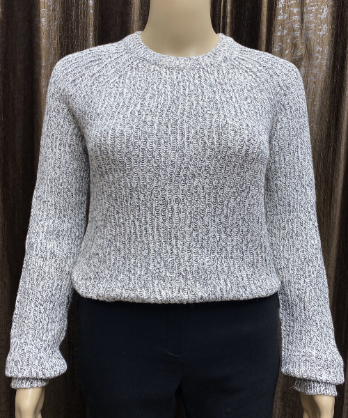 Grey Round Neck Knit  Pullover