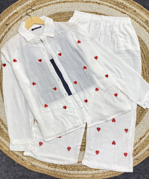 White Heart Pradesh Co Ord Set