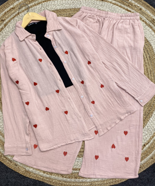 Heart Printed Co Ord Set