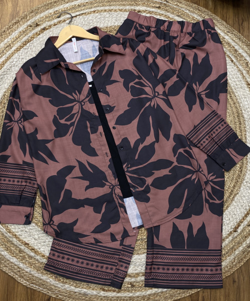 Black Flower Printer Co Ord Set