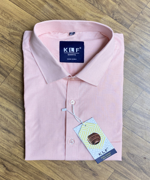 Pink Cotton  Men  Shirt
