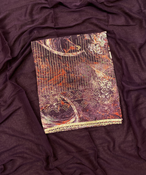 Wine Printed Suit