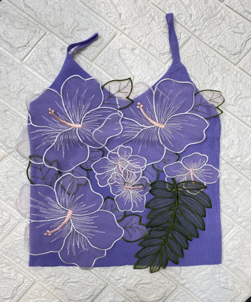Purple  Crop Top