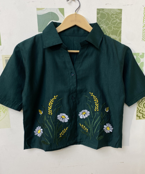 Green Printed Shirt