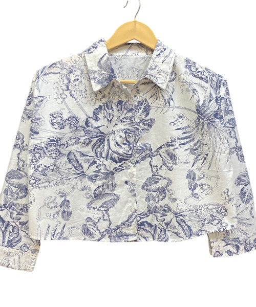 White With Blue Cotton Shirt