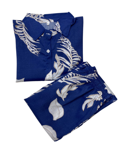Blue With white Printed Co Ord Set