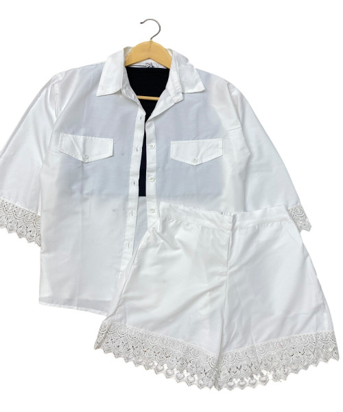 White Three Pc Co Ord Set