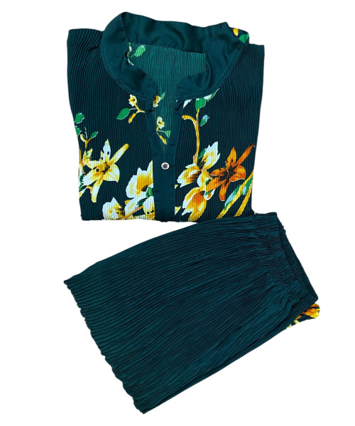 Green  Printed Co Ord Set