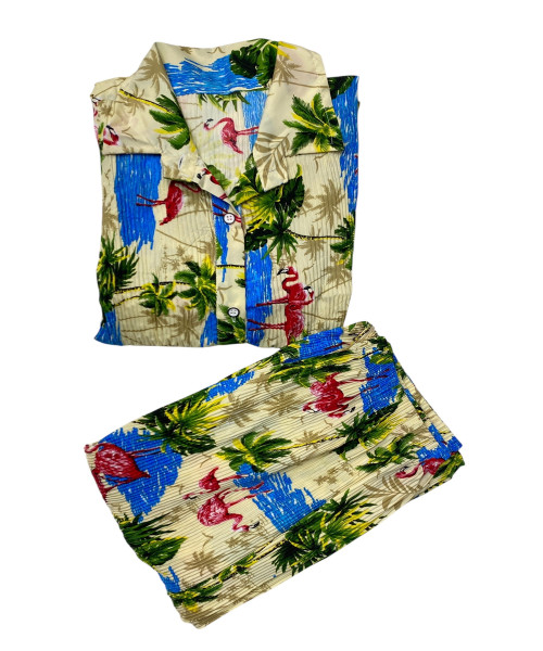 Green With Blue Printed Co Ord Set
